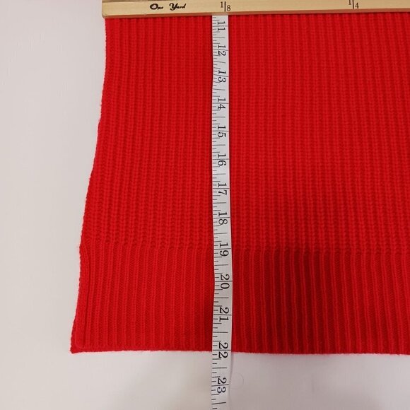 NWT Madewell Red Calloway Pullover Sweater Wool Blend Wide Sleeves Boatneck Boxy - Picture 14 of 15